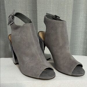Guess Gray High Heel Suede Booties